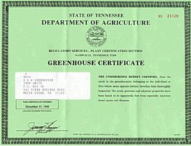 Agriculture Certificate